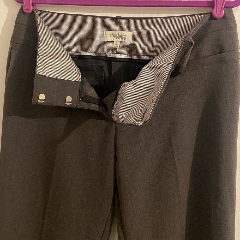 Charlotte Russe Dark Brown Straight Leg Trousers